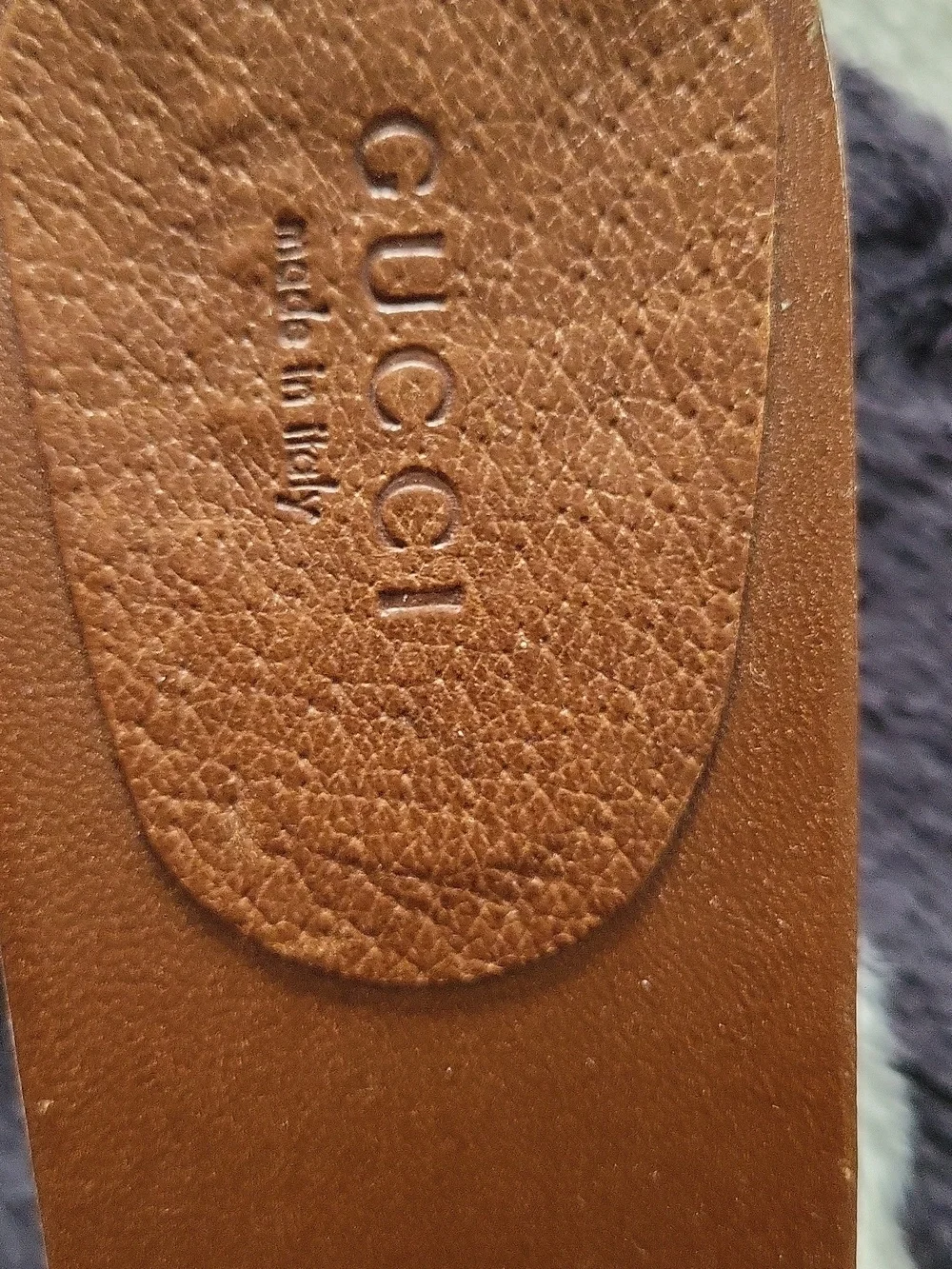 Gucci Brown Monogram Canvas & Leather Slide Mules with Gold Hardware - Picture 7 of 16